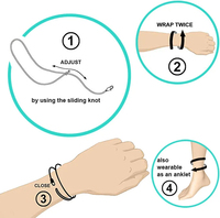 Bracelet en corde réglable unisexe mousqueton fait main Bracelet de cheville de plage surfeur cadeau pour homme