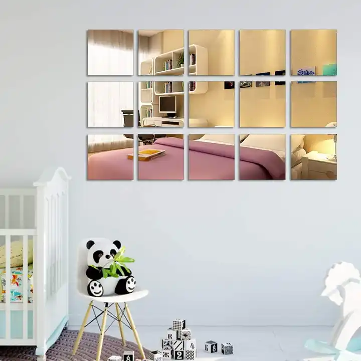 self adhesive wall sticker mirror decals