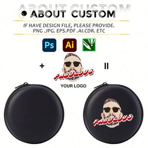 2025 New Portable Round Cases Personalized Custom Case Shockproof Data Cable <b>Storage</b> Box Eva Zipper Bag With Logo - Product Image 2