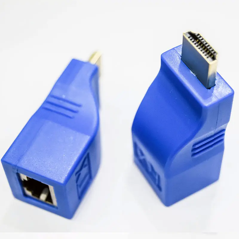 1 Pair RJ45 4K HDMI Compatible Extender Extension up to 30m Over CAT5e / 6 UTP LAN Ethernet Cable Ports LAN Network