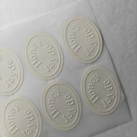 Autocollant texturé imprimé personnalisé étiquette en relief mat cercle bosse Beige blanc pur étanchéité logo autocollants de marque