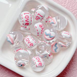 Venta caliente de alta calidad lindo pintado a mano dibujos animados aceite goteo cuentas sueltas DIY materiales hechos a mano pulsera collar - Product Image 6