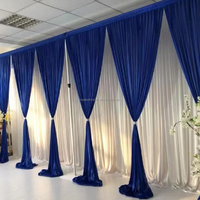 Customized White Wedding Church Party Events Supplies Ice Silk Cross Drape Decoration Wall Backdrop Curtains Drape Set