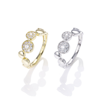 CM Schmuck Messing Echtvergoldet Maßgefertigte Modische 5A CZ Simulierte Diamantringe Muster Stapelbare Alltagsringe für Frauen