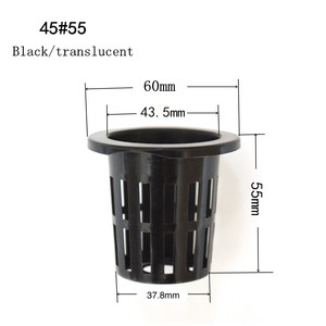 45#55 Soilless Culture Greenhouse Net Pot Vegetable Planting Plastic Black Hydroponic <b>Baskets</b> - Product Image 5