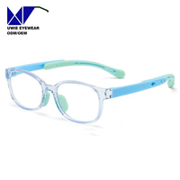 Monture de prescription ovale personnalisée OEM en TPEE et TR90, anti-lumière bleue, pour enfants et adolescents, taille 46-16-135, avec support de remise en escompte de 13 % (TVA incluse)