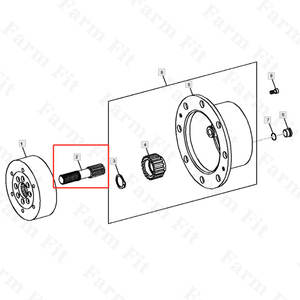 Usines chinoises T292966 adaptées à l'arbre d'engrenage planétaire de l'essieu avant John Deere 210G 210P 210L 210L 310P 310J 310K 310L - Product Image 2
