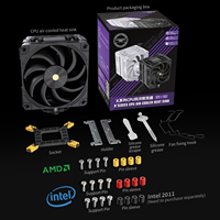Lovingcool kipas pendingin CPU 120MM, 4 pipa panas 2 PWM kipas pendingin udara CPU PC Heatsink AM5 AM4 LGA 1700 2011 1150