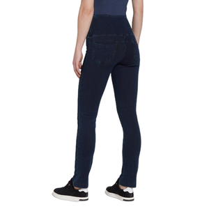 Women's Plus Size High Waist Wide Leg Straight Knitted Simple Summer Breathable 4-way Stretch Eco-Friendly Casual Jeans - Product Image 3