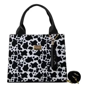 Bolso de Mano para Mujer Fana Alejandra, Diseño de Piel de Vaca, Microfibra, Correa de Cadena, Estilo Casual, para Uso Diario - Product Image 1