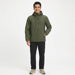 Veste coupe-vent imperméable légère personnalisée Veste de randonnée extérieure élégante pour hommes avec tissu respirant et à séchage rapide - Product Image 1