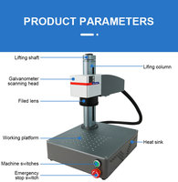 Machine de marquage et de gravure au laser à fibre 20W, refroidissement par air, nouvelle génération, haute productivité, compatible avec les formats AI/DXF
