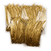 Plumes de coq dorées et argentées de 35-40 cm (14-16 po) de bonne qualité pour la danse, la décoration et le bricolage - Prix usine