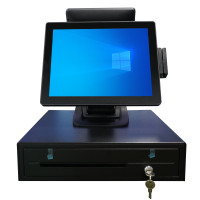 15 "9,7" двухэкранный сердечник I3 3 поколения 4 г оперативной памяти 128 г SSD Складная Алюминиевая Подставка сенсорный POS-терминал системы