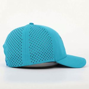 Diseña Tu Propio Logotipo Bordado Personalizado, Gorra Deportiva de 6 Paneles para Adultos, 100% Poliéster y Spandex, Perforada con Corte Láser, Gorras para Papá - Product Image 4