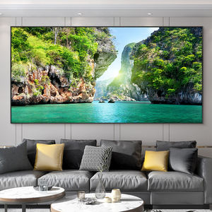 جزيرة فوكيت تايلاند المناظر الطبيعية في الفن المناظر الطبيعية الجبلية المناظر البحرية يطبع صورة لديكور غرفة المعيشة - Product Image 4