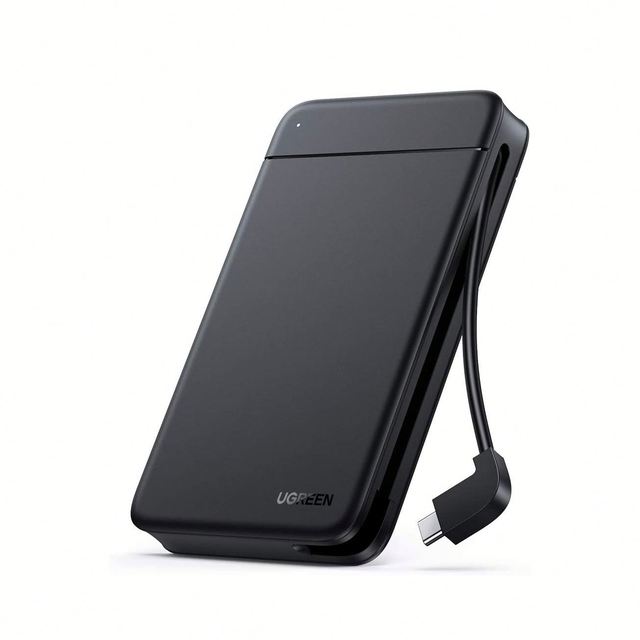UGREEN USB C Hard Drive Enclosure USB 3.1 Gen 1 to SATA III 5Gbps for 2.5 Inch SSD & HDD 9.5mm 7mm External Hard Drive Case
