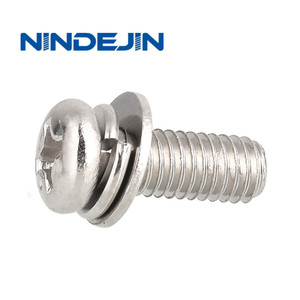 Offre Spéciale Prix Usine Vis Combinées à Tête Pan Nickelées M2 M3 M4 M5 M6 Système Métrique pour Vis SEMS Diverses Tailles - Product Image 5
