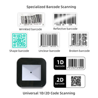 Escáner de Códigos de Barras de Escritorio MASUNG, Lector de Códigos QR, Escáneres para Inventario, Lector de Tarjetas IC NFC para Comercio Minorista y Farmacia
