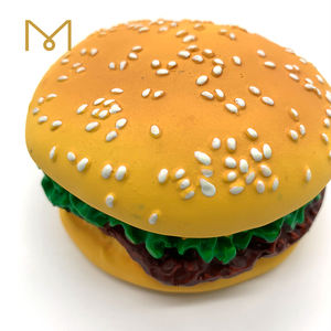 Promozione Eco friendly Squeaky Hamburger Pane Pet <span class=keywords><strong>Cheeseburger</strong></span> Cibo Lattice di Gomma Giocattolo Del Cane di Trasporto Del Campione - Product Image 3