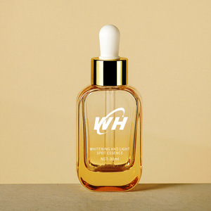 Square Dropper Glass <b>Bottle</b> 30ml Matte Brown Cosmetic Packaging Whitening Essence Dispensing <b>Bottle</b> - Product Image 2