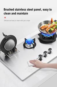 3 2.75 1.75KW Hochwertiger elektrischer Gasherd aus gehärtetem Glas mit drei Brennern - Product Image 4