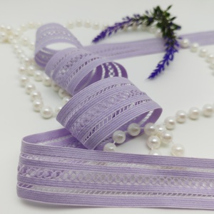 Wholesale Best Price Elastic Woven Lace Hollow <b>Webbing</b> Roll Packed 30mm Nylon Belts Strap for Bags Clothing Accessories Free - Product Image 1