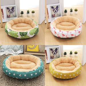 Sofá cama de felpa suave y cálida para mascotas, bonito sofá cama redondo de diseño moderno de lona, suministros baratos para mascotas, superventas - Product Image 3