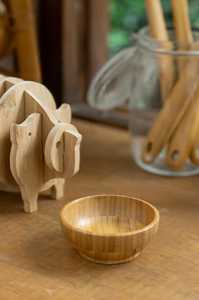 ชามไม้ทำมือ งานฝีมือธรรมชาติ คุณภาพพรีเมียม ยั่งยืน ออร์แกนิค เหมาะสำหรับใช้ในบ้าน ห้องครัว โต๊ะอาหาร - Product Image 5