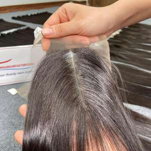 Grande vente maintenant!! Extension de cheveux vietnamienne fermeture frontale HD dentelle suisse personnaliser toutes les tailles combiner les cheveux de trame prêt à expédier - Product Image 2