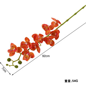Fleur artificielle d'orchidée Phalaenopsis, tige de 92 cm, fleur de 7 cm, plastique PP, longue tige, décoration de vase pour la maison - Product Image 5