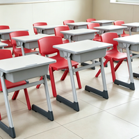 Ensemble de bureaux et de chaises durables pour étudiants, salles de classe et salles de formation universitaires, design ergonomique pour l'étude