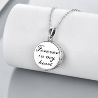 Bijoux fins en gros Collier urne en argent sterling 925 cendres loup émail coquille d'ormeau