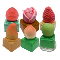 Crème glacée 3D aux fruits virale, produits phares pour les grossistes, crème glacée au chocolat, au lait et aux fruits, vente directe d'usine, 75g