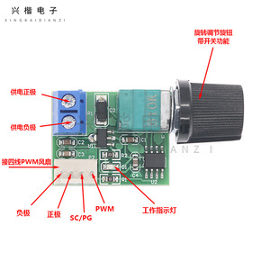 ตัวควบคุมพัดลม DC12V 4 พิน PWM พร้อมสวิตช์ 3A ตัวควบคุมความเร็วการระบายความร้อนของเคสคอมพิวเตอร์ - Product Image 4