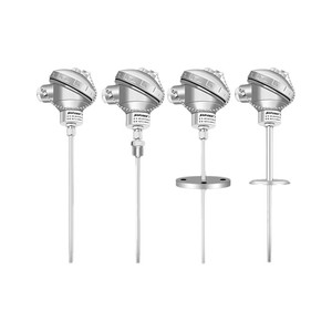 Weiqin Pt100 Temperature Sensor Straight Insertion Threaded Flange Type For Water Oil Measurement - Product Image 1