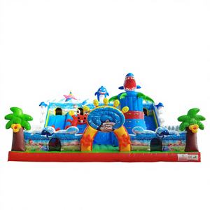 Parcours d'obstacles gonflables commerciaux Winsun, combo château gonflable, monde océanique, ville de divertissement, PVC certifié CE, taille personnalisée - Product Image 1