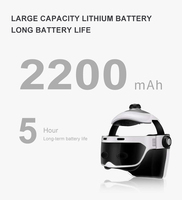 Kabelloser USB-Aufladbarer Beheizter Kopfmassage-Helm Elektrische Druckakupunktur Professionelle Einstellbare Digitale Vibrationskappe
