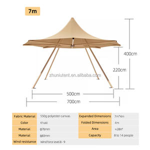 Camping en plein air de luxe imperméable <span class=keywords><strong>Tipi</strong></span> indien Petit chapeau de paille <span class=keywords><strong>Tente</strong></span> de fête Exposition Restaurant bar <span class=keywords><strong>Tente</strong></span> pyramidale - Product Image 5
