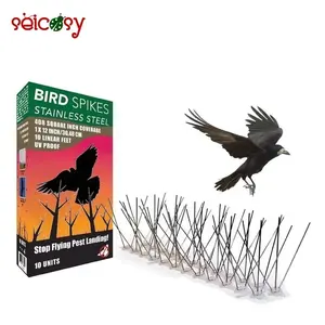 Seicosy पक्षियों डराने फ्लाई दूर आसान फिक्सिंग 304 स्टेनलेस स्टील विरोधी-कबूतर पक्षी Spikes