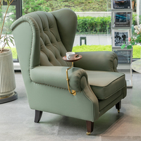 Fauteuil individuel de style américain, chaise tigre rétro de style européen pour salon, en cuir de vachette avec boucle, idéal pour hôtel ou comme chaise de cigare.
