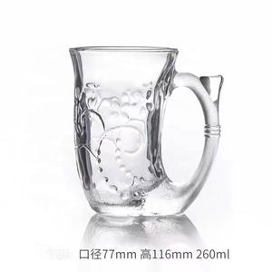 Tasse à eau en verre <span class=keywords><strong>Raymond</strong></span>, tasse à thé fleuri, tasse à thé domestique avec poignée - Product Image 6