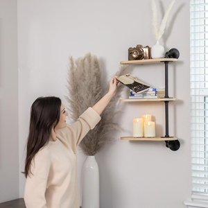 Fenêtre rotative Étagères pour plantes Étagère de fenêtre en bois pour plantes Étagère en bois à 3 niveaux Porte-<span class=keywords><strong>plante</strong></span> <span class=keywords><strong>mural</strong></span> Exposition optimale à la lumière intérieure - Product Image 6