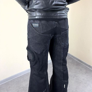 DIZNEW Pantalon en jean personnalisé de haute qualité avec patchwork noir pour hommes Pantalons extensibles d'occasion - Product Image 3