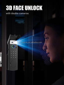 Hoogbeveiligde aluminiumlegering houten deur 3-in-1 deurbelcamera tweerichtingsgesprek deuropener slim slot met Tuya app - Product Image 6