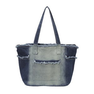 Bolso Tote Retro Estilo Japonés, Primavera-Verano 2026, Nuevo Bolso de Mano de Mezclilla con Cierre, Tamaño Grande, Informal, Bolso de Hombro de Mezclilla - Product Image 1