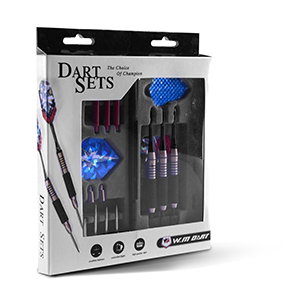 Ensemble de fléchettes Win.max 18g en <span class=keywords><strong>plastique</strong></span> souple et à pointes en <span class=keywords><strong>acier</strong></span> avec étui, ailettes personnalisées et tiges en nylon - Product Image 6