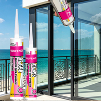 GF698 Vente directe d'usine, mastic transparent haute performance, colle silicone acide pour le collage du verre et des fenêtres
