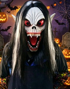 Máscara de látex DAMAI para Halloween, para fiestas de cosplay, en stock, máscara de cabeza para disfraz de Halloween aterrador - Product Image 3