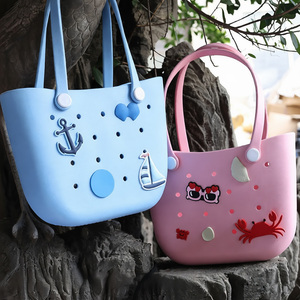 Bolso de Playa de Media Luna de EVA, Ligero, Versátil y Moderno, con Dos Correas, Impermeable, 3L+, Correa Extraíble, Accesorios DIY para Vacaciones - Product Image 2